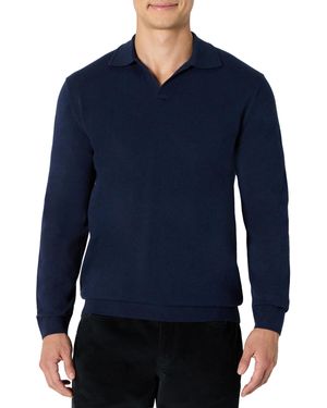 Amazon Essentials Langarm-Polopullover aus Strick - Blau