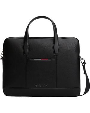 Tommy Hilfiger Th Central Slim Computer Bag Am0am13484 Computer Bag - Black