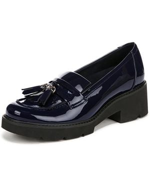 Naturalizer S Desmond Tassel Loafer French Navy Patent 8.5 W - Blue