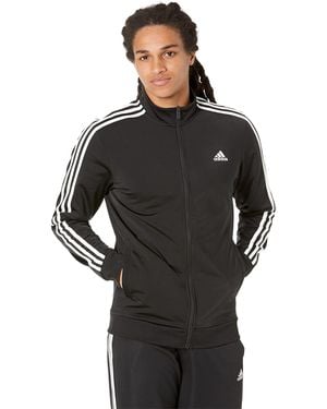 adidas Essentials Warm-up 3-stripes Track Jacket - Black