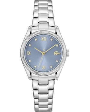 Lacoste Montre à Mouvement à Quartz Trois Aiguilles pour Collection Parisienne avec Bracelet en Acier Inoxydable - Bleu