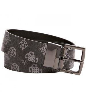 Guess Bw7569vin35 Hensley Reversible 4g Peony Lg Belts - Black