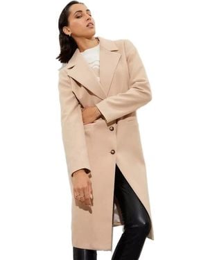 Dorothy Perkins Single Breasted Coat - Natural