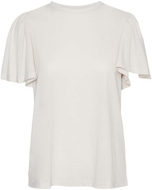 Vero Moda Vmivana Onella SS O-Neck Top VMA Noos T-Shirt - Bianco