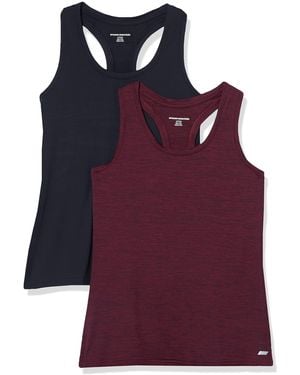 Amazon Essentials Tech Stretch Relaxed-fit Racerback Tank Top - Purple