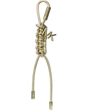 Michael Kors Metallic Braided Charm Key Chain - Black
