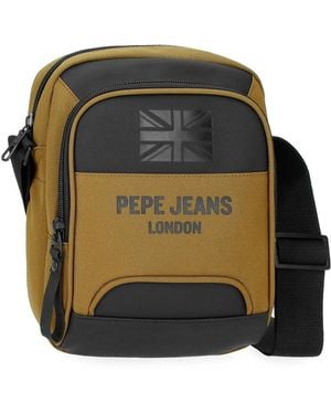 Pepe Jeans Bromley Borsa a tracolla media giallo 17 x 22 x 8 cm Poliestere by Joumma Bags - Verde