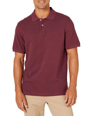 Amazon Essentials Poloshirt Van Piqué-katoen Met Slanke Pasvorm - Paars