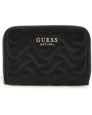 Guess Melisandra Slg Medium Zip Around Wallet M Black - Zwart