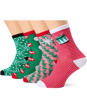 Vero Moda Vmelf Giftbox Xmas Socken,Jelly Bean/Pack:BOX 3,Einheitsgröße - Rot