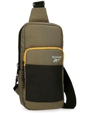 Reebok Hamilton Borsa a Spalla Due Scomparti Verde 12x16x3,5 cm Poliestere