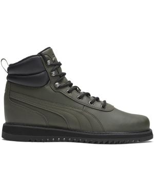 PUMA Mens Desierto V2 Leather Lace Up Casual Boots Ankle - Green, Green, 6 Uk - Black