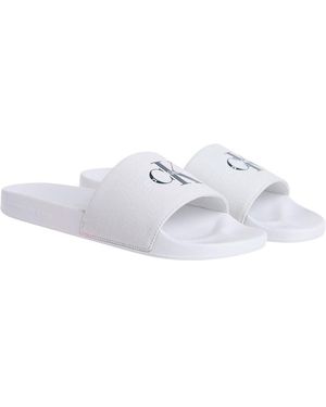 Calvin Klein Slide Monogram CV YM0YM01271 - Bianco