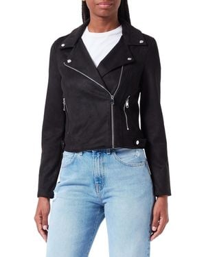 Vero Moda Bestseller A/s Vmjose Aw23 Short Faux Suede Jacket Noos - Black