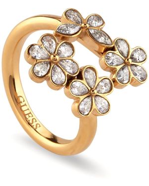 Guess Ring Lily Multi Flowers Goldfarben JUBR05104JWYG56 Ringgröße 56/17,8 - Mettallic