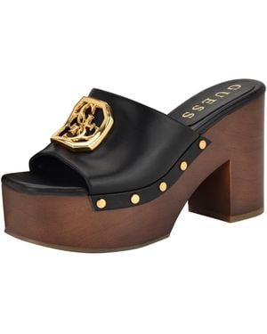 Guess Qisha Wedge Sandal - Brown