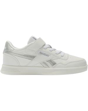 Reebok Court Advance Elastic & Top Strap Trainer - Black