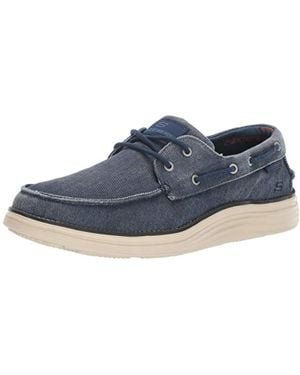 Skechers Status 2.0-Lorano, Mocassini Uomo - Blu