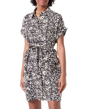 Vero Moda Vmeasy Joy S/s Shirt Dress Wvn Ga - Black