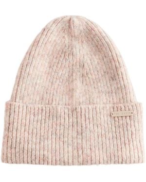 Ted Baker S Lidiaas-knitted Ribbed Beanie Hat - Natural