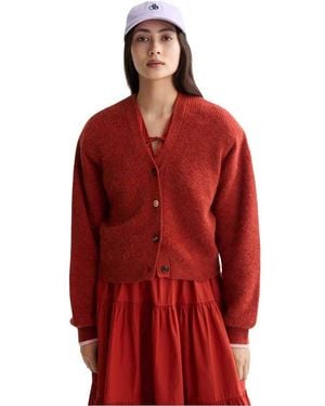Scotch & Soda Fuzzy Relaxed Cardigan - Red