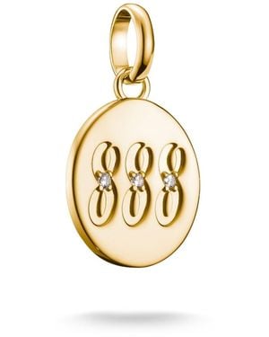 Thomas Sabo Charm Club Connect 18k Gold Plated 925 Sterling Silver 925 Recycled 925 Silver Number 888 Pendant Cc1255-414-14 - Metallic