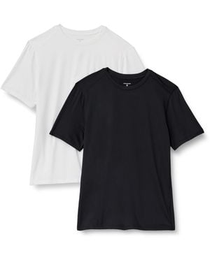 Amazon Essentials Kurzärmeliges Tech-Stretch-T-Shirt - Schwarz