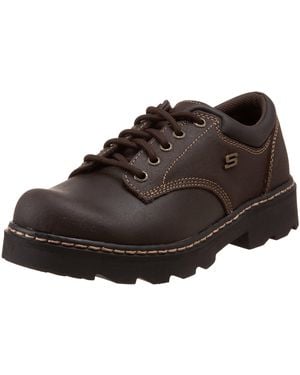 Skechers Mate Chocolate Scuff Resistant Leather - Brown