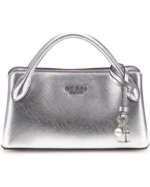 Guess Fedana Small Girlfriend Satchel Silver - Grijs