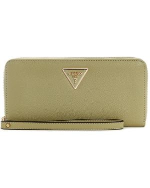 Guess Laurel Slg Large Zip Around Wallet L Sage - Green