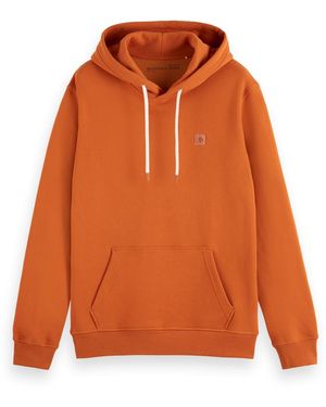 Scotch & Soda S Essential Badge Logo Hooded Sweatshirt - Orange