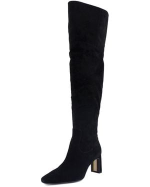 Sam Edelman Shea Over-the-knee Boot Black Suede Wide Calf 8 Medium