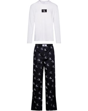 Calvin Klein L/S Pant Set Pigiama - Nero