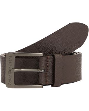 Calvin Klein Jeans Cintura Uomo Classic in Pelle - Marrone