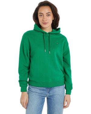 Tommy Hilfiger Sudadera Mujer Flag On Chest con Capucha - Verde
