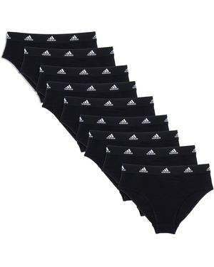 adidas Sportswear Bikini Slip String Unterwäsche 9er Pack - Schwarz