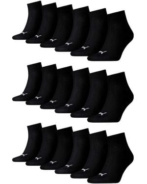 PUMA , 12 paia di calzini, da uomo Quarters, calze basse, sportive, Navy - Nero
