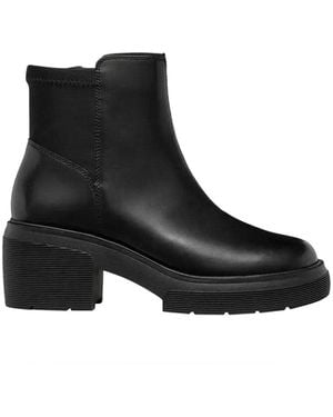 Geox D Spherica Ec15 Leather Ankle Boot - Black