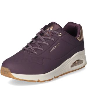 Skechers S Uno-shimmer Away Dark Purple Lifestyle Lace Up Shoe Trainer