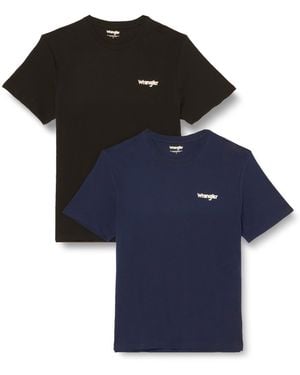 Wrangler Confezione da 2 bustine di tè Sign T-Shirt - Nero