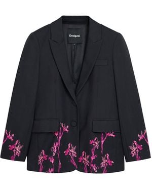 Desigual Orchid Blazer Black - Blue
