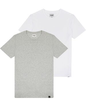 Wrangler 2 Pack Tee T-Shirt - Bianco