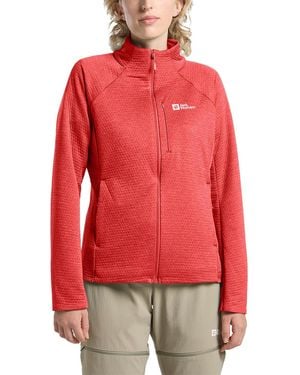 Jack Wolfskin Taiga Fz W Fleece Jacket - Red
