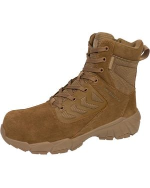 Merrell Fullbench 8" Tactical Zip Waterprooof Carbon Fiber Military Boot - Brown