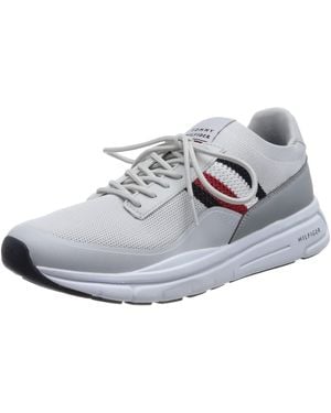 Tommy Hilfiger Premium Lichtgewicht Runner Gebreide Sneaker - Metallic