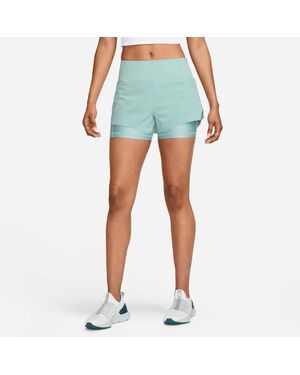 Nike W Nk Swift Df Mr 3in 2n1 Short - Blauw