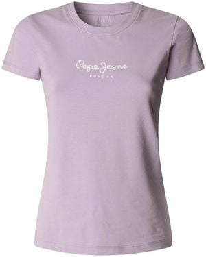 Pepe Jeans New Virginia Ss N T-shirt - Purple