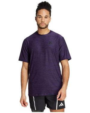 adidas Train Essentials Stretch Training Short Sleeve T-shirt 3xl Purple - Blue