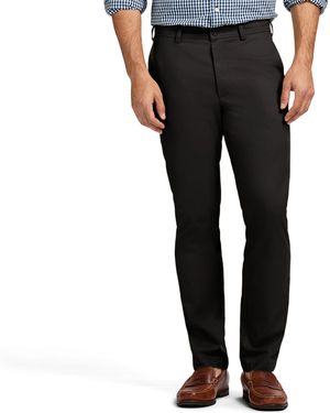 Izod American Chino Flat-front Straight-fit Pants - Black