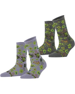 Esprit Primrose 2-Pack W SO Baumwolle Gemustert 2 Paar Socken - Grün